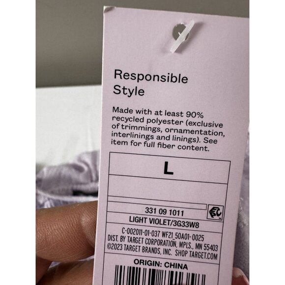 Lilac Lavender L Coquette Corset Babydoll Mini Dress Cottagecore Fairycore NWT - Picture 7 of 9